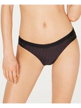 Nike Sport Women Mesh Bikini Bottoms Black Hot Pink Dots Size XS